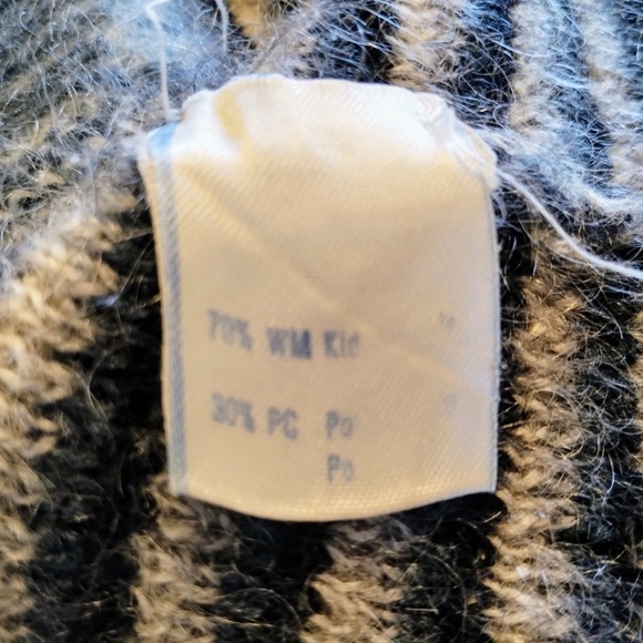 Vintage Fiore Womens Wool Cardigan S Oversized Artsy Geometric Cobain Italy Made - Picture 7 of 11